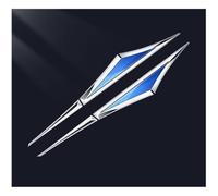 LINTINGLIHAI Autocollants Émblèmes Voiture pour Renault Koleos II HC 2017-2022, Porte Côté Avant Emblème Badge 3D Stickers Décoratifs Styling Accessoires,E/Silver~Blue