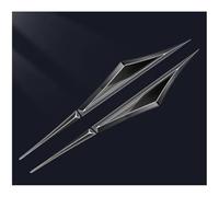 LINTINGLIHAI Autocollants Émblèmes Voiture pour Renault Modus, Porte Côté Avant Emblème Badge 3D Stickers Décoratifs Styling Accessoires,A/Black