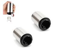 LINTRA 2 Pièces Ouvre-Bière Magnétique Automatique, Acier Inoxydable Ouvre Bouteille Automatique, Push-Up Décapsuleur, pour Ami, Père ou Amateur de Bière