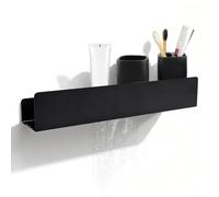 LINTRA Étagère Salle de Bain, Support Shampoing Douche avec Gabarit de Perçage, Noir Support Salle de Bain, Comprend Un Kit D'installation, pour Salles de Bains et aux Couloirs