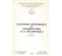 L'intuition ontologique et l'introduction à la métaphysique
