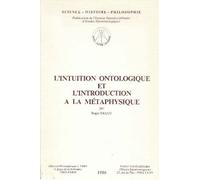 L'intuition ontologique et l'introduction à la métaphysique