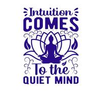 l'intuition vient à l'esprit calme graphique Stickers muraux en vinyle 57.6x79.8cm Culture du tatouage Bleu foncé