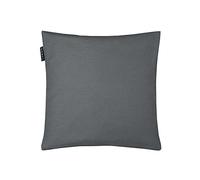 LINUM Annabell Housse de Coussin 40x40 cm, 100% Coton, Lavable en Machine, Gris Foncé