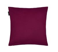 LINUM Annabell Housse de Coussin 50x50 cm, 100% Coton, Lavable en Machine, Aubergine