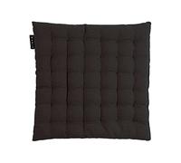 Linum PEPPER Coussin de Siege, Coton, Noir, 40 x 40 cm