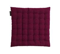 LINUM Pepper Elégante Galette de Chaise 40x40 cm, Coton, Lavable en Machine, Aubergine