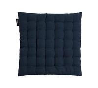 LINUM Pepper Elégante Galette de Chaise 40x40 cm, Coton, Lavable en Machine, Bleu Marine Foncé