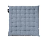 LINUM Pepper Elégante Galette de Chaise 40x40 cm, Coton, Lavable en Machine, Bleu Ocean