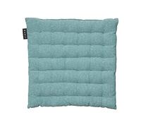 LINUM Pepper Elégante Galette de Chaise 40x40 cm, Coton, Lavable en Machine, Gris Foncé Turquoise