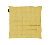 LINUM Pepper Elégante Galette de Chaise 40x40 cm, Coton, Lavable en Machine, Jaune Mangue