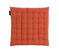 LINUM Pepper Elégante Galette de Chaise 40x40 cm, Coton, Lavable en Machine, Rouille