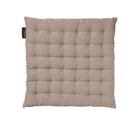 LINUM Pepper Elégante Galette de Chaise 40x40 cm, Coton, Lavable en Machine, Taupe Foncé