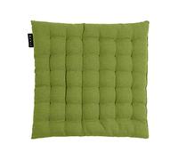 LINUM Pepper Elégante Galette de Chaise 40x40 cm, Coton, Lavable en Machine, Vert Mousse