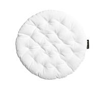 LINUM Pepper Elégante Galette de Chaise Rond Ø 37cm, 100% Coton, Lavable en Machine, Blanc