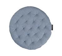 LINUM Pepper Elégante Galette de Chaise Rond Ø 37cm, 100% Coton, Lavable en Machine, Bleu Ocean