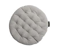 LINUM Pepper Elégante Galette de Chaise Rond Ø 37cm, 100% Coton, Lavable en Machine, Gris Perle