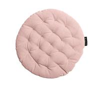 LINUM Pepper Elégante Galette de Chaise Rond Ø 37cm, 100% Coton, Lavable en Machine, Rose Poudre