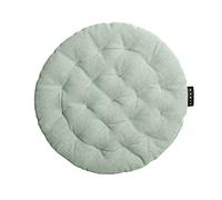 LINUM Pepper Elégante Galette de Chaise Rond Ø 37cm, 100% Coton, Lavable en Machine, Vert Clair Glacé