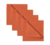 Linum Serviette Robert Lot de 4 Orange rouille