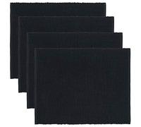 Linum Set de table Uni 35x46 cm. lot de 4 Noir