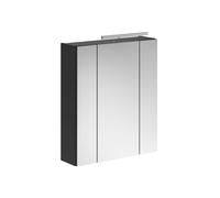 Linus armoir de salle de bain avec miroir 3 portes avec lumière noir.