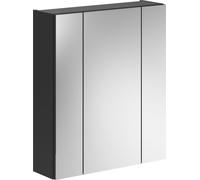 Linus armoir de salle de bain avec miroir 3 portes noir.