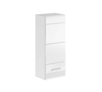 Linus armoire de salle de bain accroché au mur 1 porte brillant blanc,blanc.