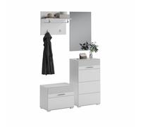 Linus ensemble d'armoires de rangement 2 portes blanche.