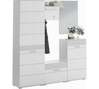 Linus ensemble d'armoires de rangement 3 portes blanche.