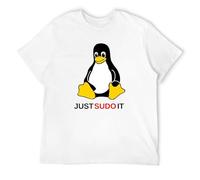 Linux Just Sudo It T Shirt for Men Cotton Amazing T-Shirts Developer Computer Programmer Tee Shirt Short Sleeve Idea T-Shirt WhiteXL