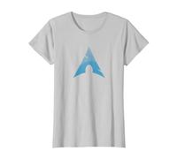 Linux Lovers Tee Arch Linux Vintage usé Logo Open Source Os T-Shirt, Femme, Argent, XS