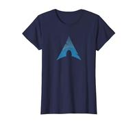 Linux Lovers Tee Arch Linux Vintage usé Logo Open Source Os T-Shirt, Femme, Bleu Marine, XS