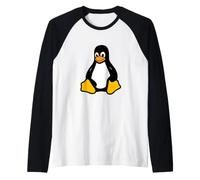 Linux Mascot Tux The Penguin Manche Raglan