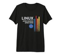Linux Os T-Shirt avec Slogan Open Source Open Mind Cool Computer T-Shirt Haut de Gamme