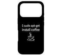 Linux Sudo Apt-Get Install Coffee Sysadmin IT Admin Geek Coque pour iPhone 17 Pro