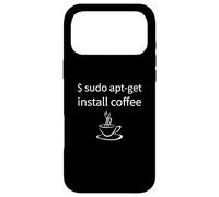 Linux Sudo Apt-Get Install Coffee Sysadmin IT Admin Geek Coque pour iPhone 17 Pro Max