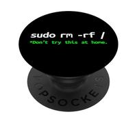 Linux Sudo RM RF Programmateur, ingénieur, Open Source drôle PopSockets PopGrip Adhésif