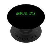 Linux Sudo RM RF Programmateur, ingénieur, Open Source drôle PopSockets PopGrip Adhésif