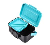 Linvimia Boîte de rangement imperméable avec ergonomique, support pour appâts légers pour garder les appâts organisés pendant la pêche, boîte à vers vivants