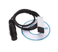 Linvimia Câble adaptateur USB vers DMX512 - Contrôle des lumières de scène avec votre ordinateur - Transmission de données stable - Contrôleur USB DMX512 - Option d'éclairage polyvalente et flexible