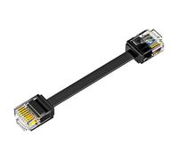 Linvimia Head Connecteur RJ45 plat Gigabit Ethernet Cat6 Câble court 10 Gbit/s Gigabit de remplacement pour serveur routeur Filet bronze transparent