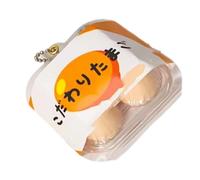 Linvimia Porte-clés œufs miniatures sur le thème japonais - Accessoire léger et polyvalent - Utilisation pour clés, étui de téléphone, accessoire de mode, blanc, taille unique