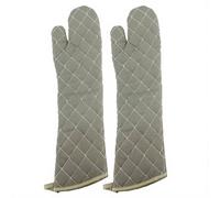 Linwnil 1 paire de gants de cuisine résistants à la chaleur en coton pour cuisine haute température (58,4 cm, vert olive)