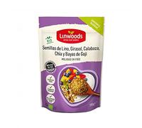 LINWOODS SEMILLAS LINO calabaza girasol chia - s’intègre facilement dans une routine de tous les jours, produit multifonction à large champ d’application, poids 200 g et convient à ceux qui privilégie