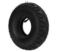 linxiaojix Pneu 4.10/3.50-4 Intérieur Extérieur, 10 Pouces des Pneus Et des Chambres à Air De Caoutchouc Butyle Pneu Et Tube De Pneu Et Chambre à Air avec Valve Coudée pour Diables, Tondeuses à Gazon