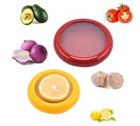 Boîtes de Rangement Réutilisables Récipients de Conservation Frais Boîte à Citron Boite Fraicheur Frigo pour Fruits et Légumes 2Pcs