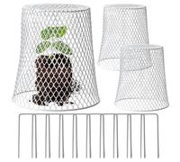 LINXIU Cloches de Jardin, Chapeaux pour Plantes, Cage de Protection des Plantes avec 10 Piquets de Jardin Protège Les Plantes des Animaux 3 Pièces