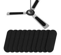 LINXIU Lot de 10 filtres de ventilateur de plafond pour lames, filtre à air en charbon de noix de coco, facile à coller pour ventilateur de plafond, pour la maison, le bureau, garder l'air frais