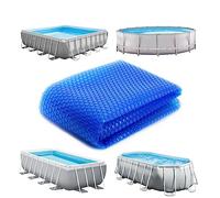 Linxor - Bâche à bulles ovale 3,66m x 6,10m pour piscine - 180 Microns - Bleu